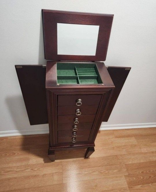 Jewelry Armoire / Jewelry Chest With Drawers