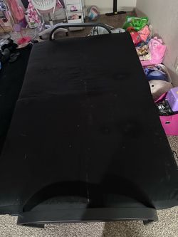 Black Futon Sofa Bed with Metal Frame