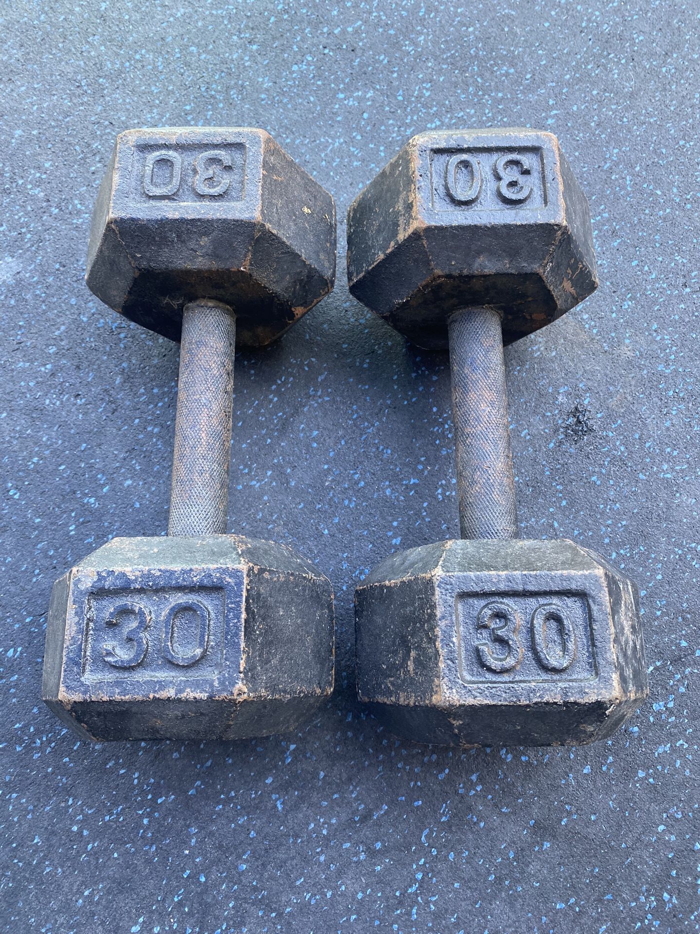 2X30lbs Hex-dumbbell