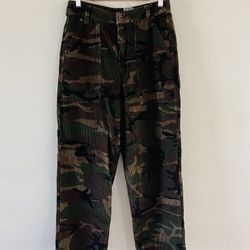 Top shop cargo style camo print pants. NWT  E