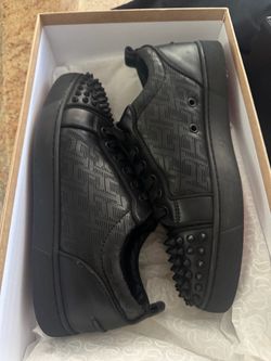 Christian Louboutin Black Spiked Low-Top Sneakers
