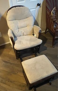 Glider Rocking Chair and Foot Stool