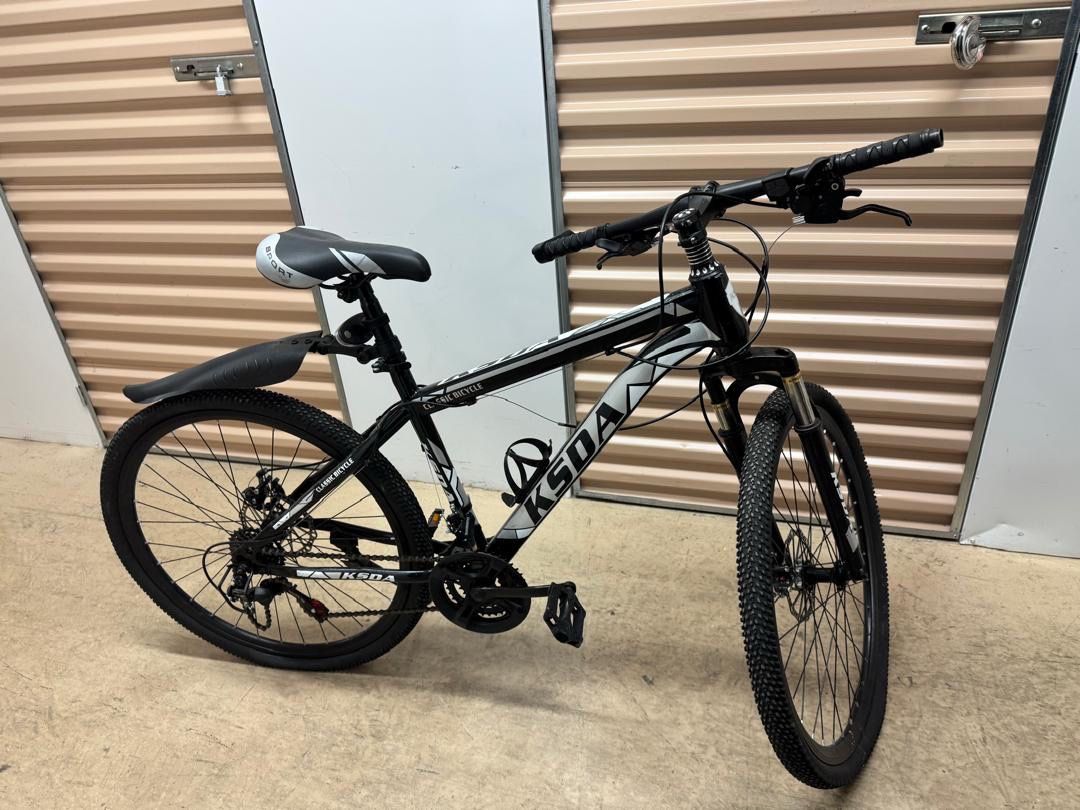 KSDA Mountain Bike – Black/White | Disc Brakes | Front Suspension