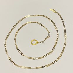 Vintage Arezzo 14K Yellow Gold Toggle Necklace