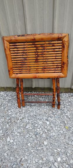 Burnt Bamboo Folding Table