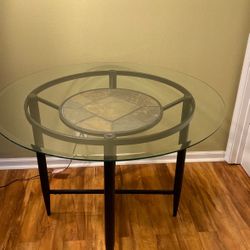 Dining room Table with 4 Chairs. Like New. Not Sold.