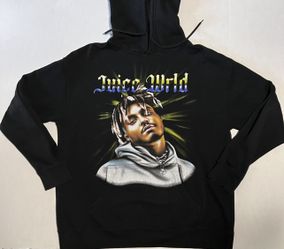 Juice world pullover hoodie unisex size xl black 100% cotton graphic print.