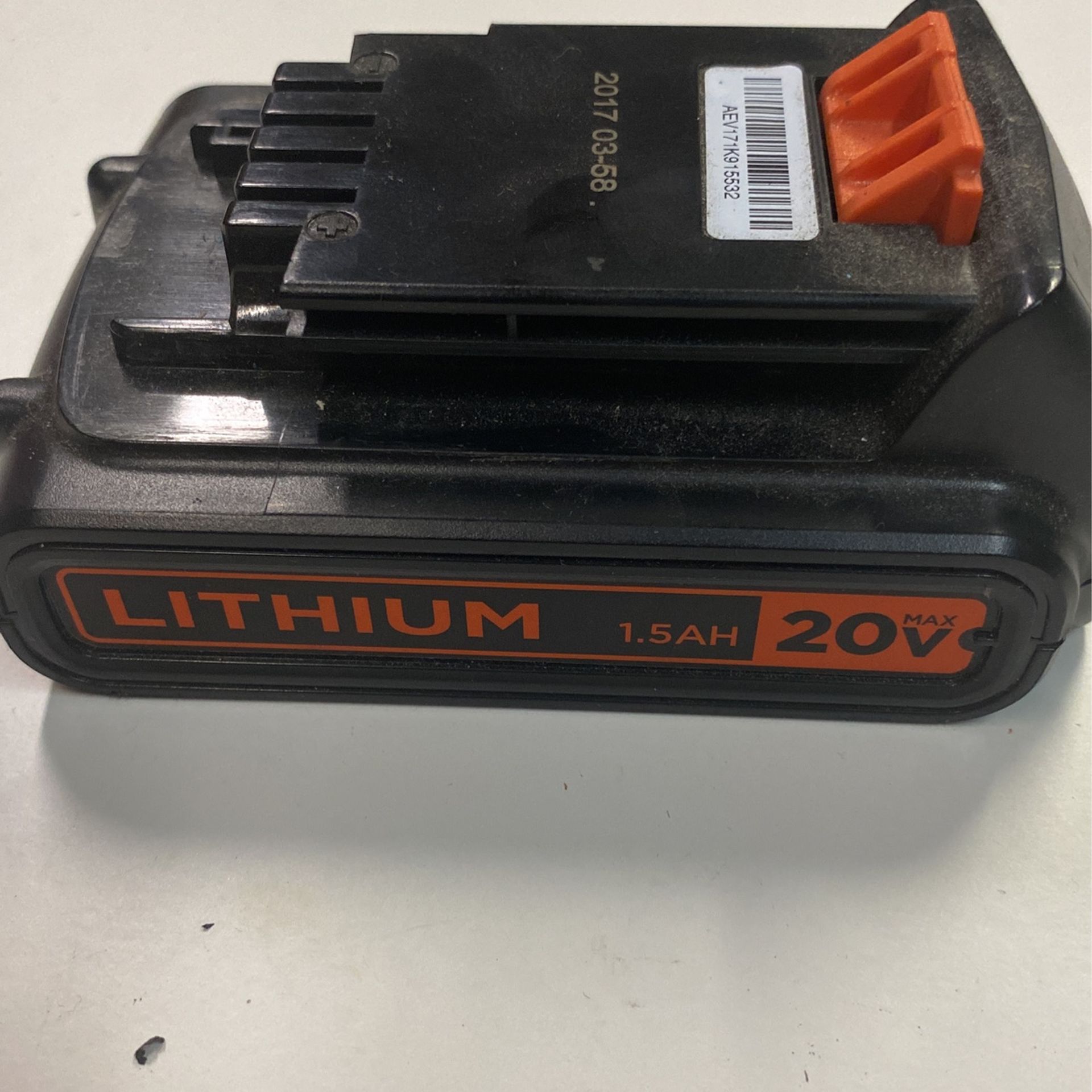 Black + Decker Lithium Ion Battery 1.5 Ah 20V Max (1 oz) SKU: 1287273  Delivery - DoorDash