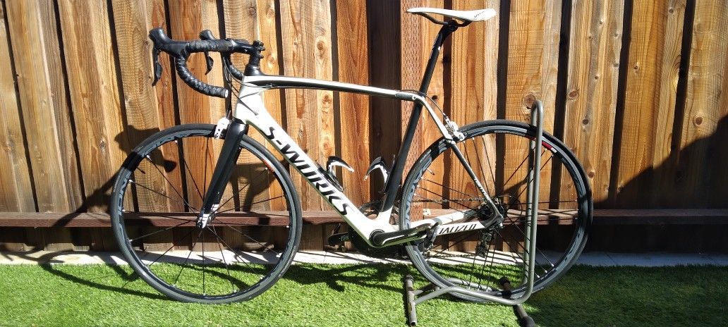 2014 Specialized S-Works Tarmac. White/Black. Size Large.  Low Mileage, Low Use