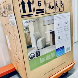 Blair Fabric Armless Dining Chair with Casters