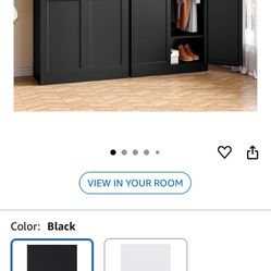 Black Metal Dresser / Armoire 