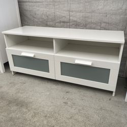 White ikea tv stand