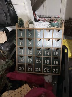 Wooden advent calendar