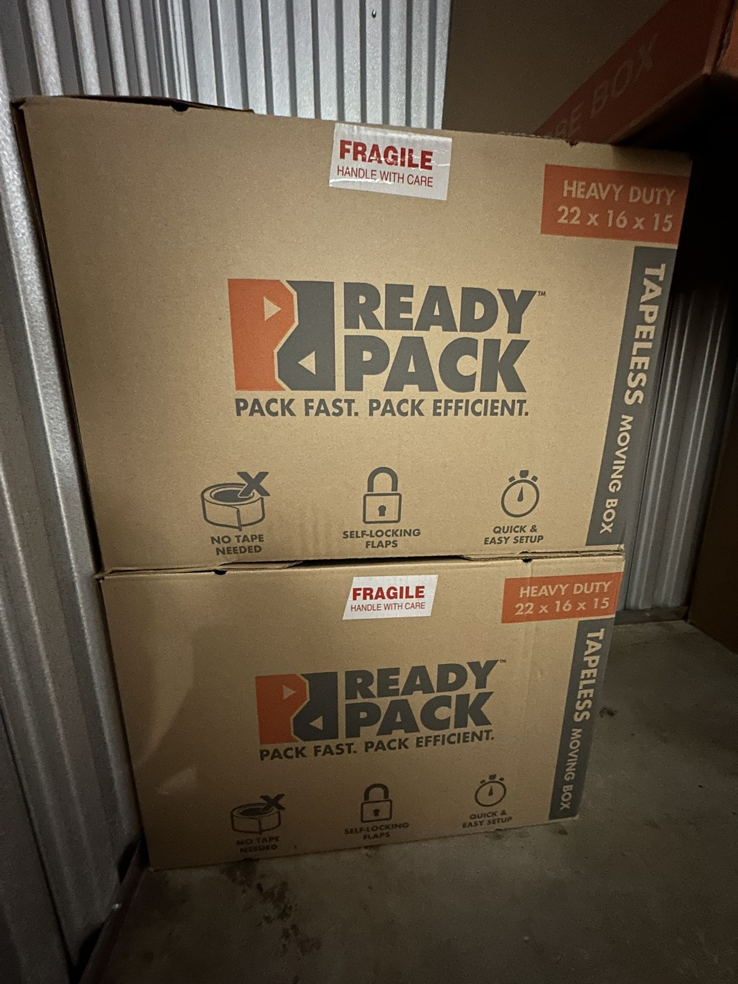 2 moving boxes, Heavy Duty, The Home Depot, like new