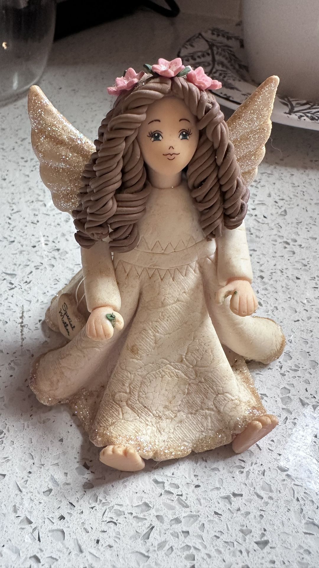 Elegant Cream Angel Figurine