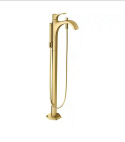 Hansgrohe
Locarno 1-Handle Floor Mount Freestanding Tub Faucet with Hand Shower in Brushed Gold Optic Valve Not Included