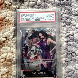 One piece card boa hancock psa promo psa 10