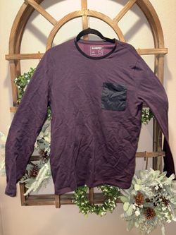 Express Men's Heather Burgundy Contrast Pocket Tee - Size M