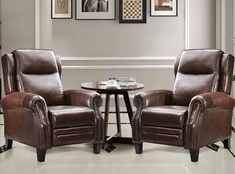 Set of Leather Recliners