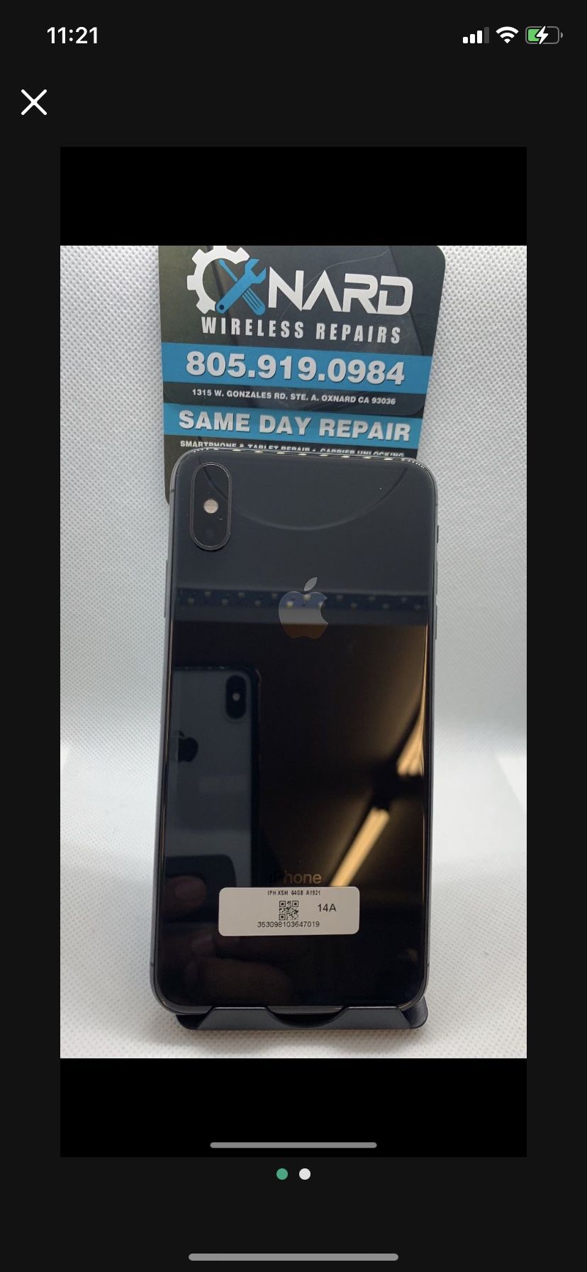 iPhoneXS Max64GB unlocked$500