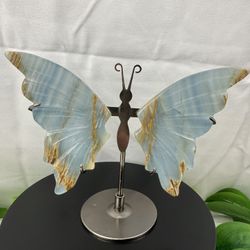 Crystal Blue Onyx Butterfly 