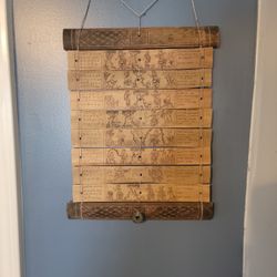 Vintage Hindu Palm Leaf Scroll
