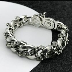 Personalized Cross 925 Silver Bracelet. Modern  European .