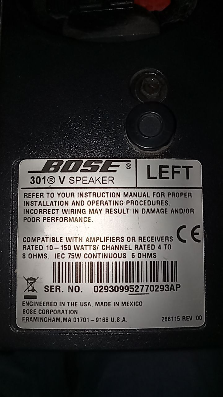 Bose Speakers 301 V