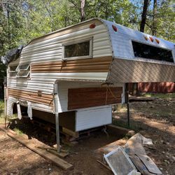 1971 Dolphin Truck Bed Camper Trailer W Jacks 