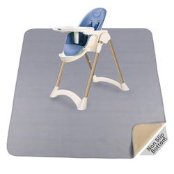 Splat Mat For Under High Chair/Arts/Crafts/Outdoor Picnic Mat, Washable Baby Spill Mat