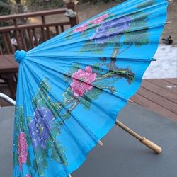 Vintage handmade Chinese oil-paper umbrella or parasol