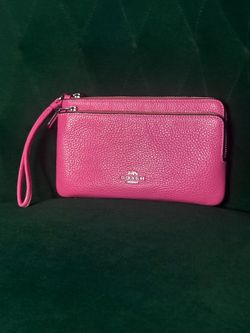 NEW Coach Double Zip Wristlet – Petunia Pink – Tags Attached