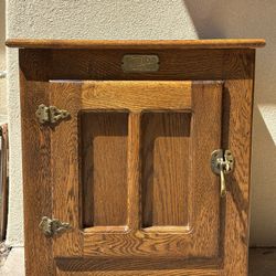 Vintage White Clad Oak Cabinet