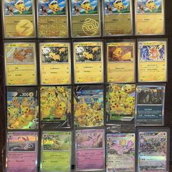 Pikachu and Eeveelutions 20 plus xtras