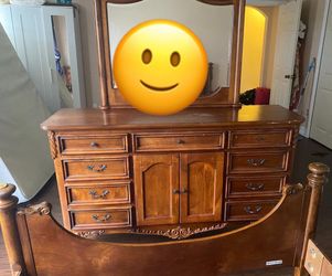 Queen bed and dresser