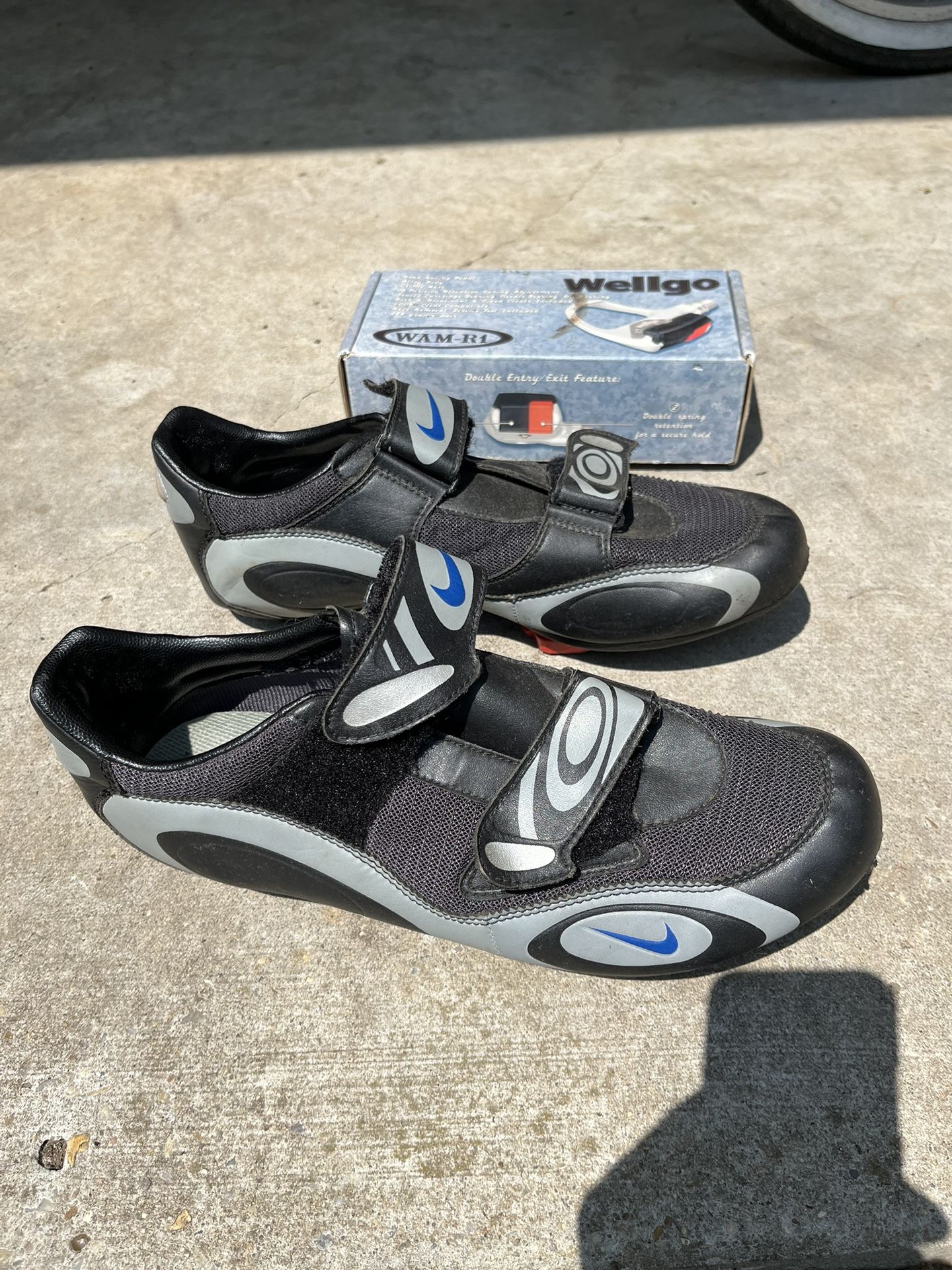 Nike Bicycle Racing Shoes Sz 11 With Pedals