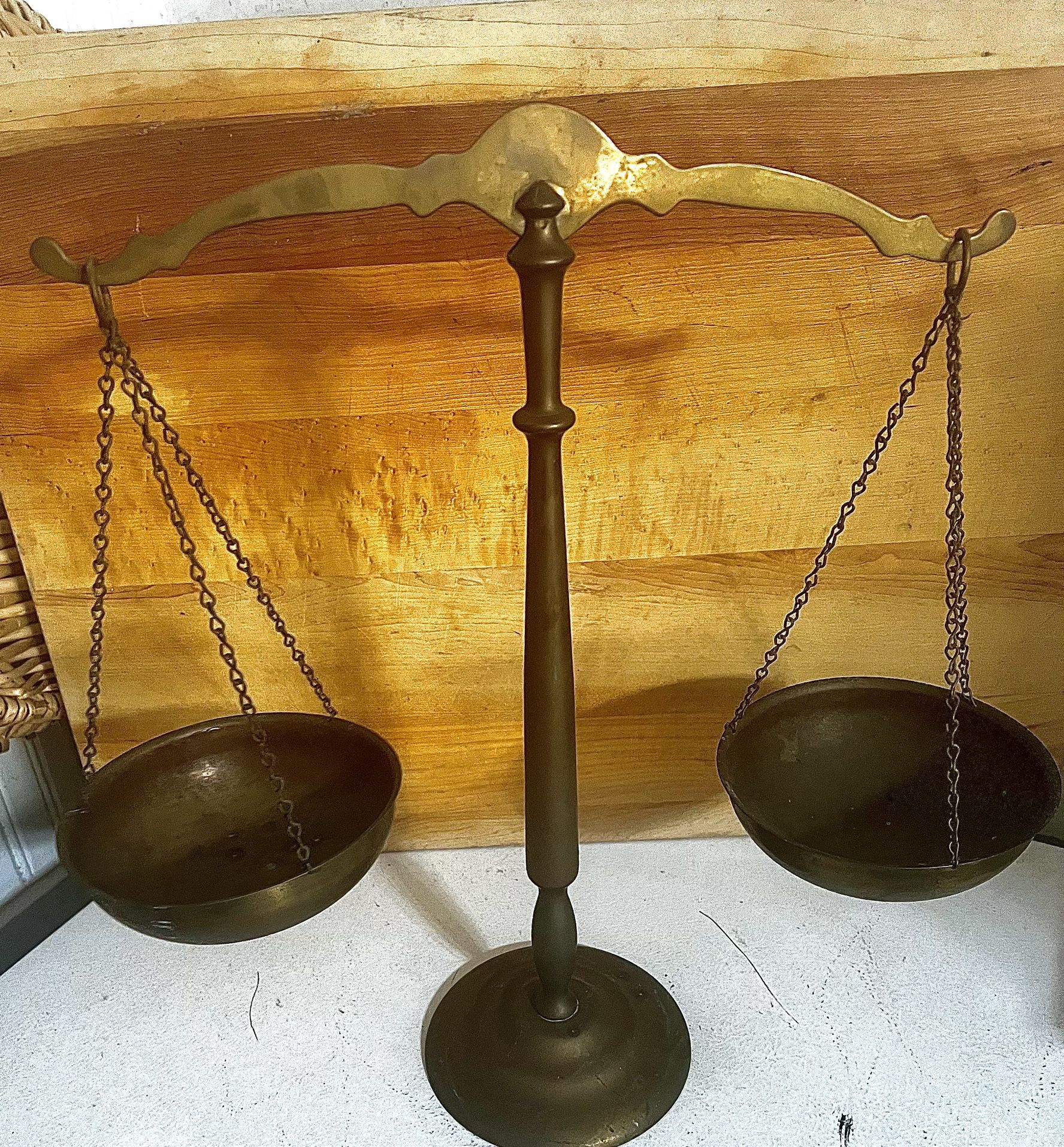 Scales Of Justice And Old Medical Pharmacy Scales