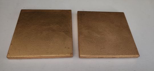 Vintage Mid-Century Solid Brass Coasters - Made in Italy (Pair)