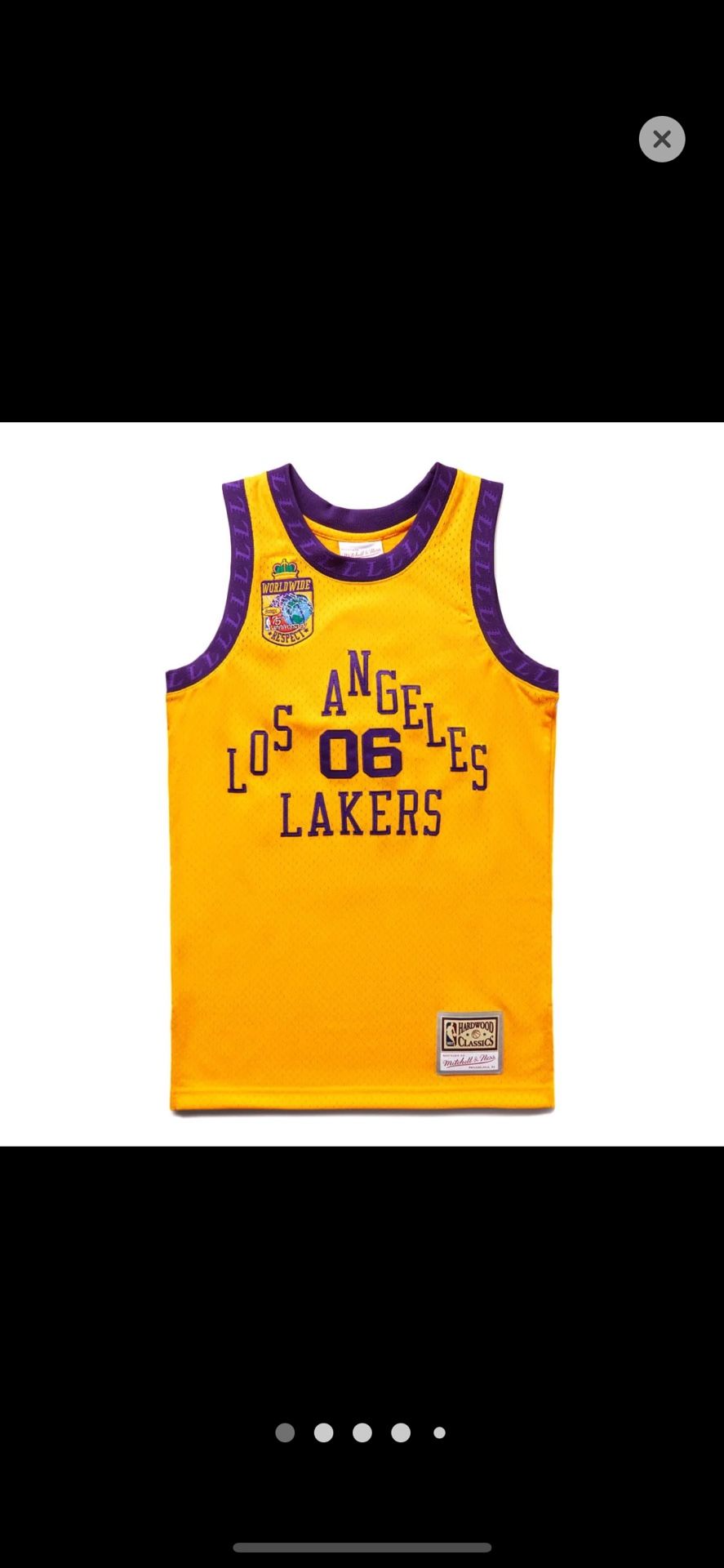 Size3X X BODEGA WORLDWIDE RESPECT LAKERS JERSEY