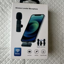 USB-C Wireless Lavalier Microphone Dual Clip-On 2 Mic 1 Receiver for Phone Vlog