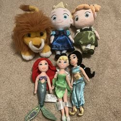 Set of 6 Disney Dolls