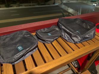 Black Travel Packing Cubes Set of 3