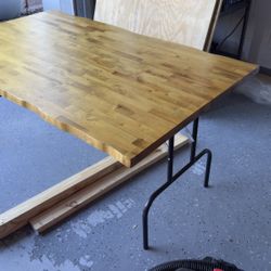 Wood Table for Podcast