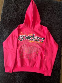 Sp5der Pink Rhinestone Hoodie
