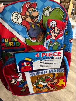 Free Mario backpack and shoes