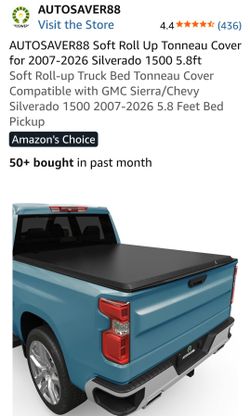Silverado Soft Roll-Up Tonneau  5.8ft