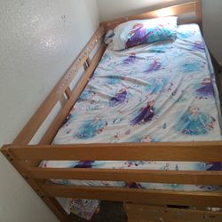 Bed Frame, Twin Bed, And Pull Out Drawer