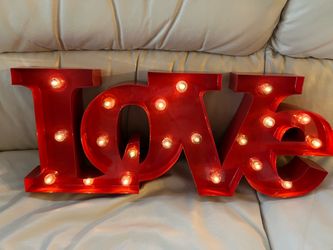 “Love” letter decor light