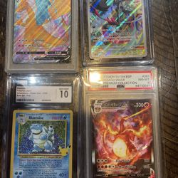 Lot Of Four Graded Pokémon Cards