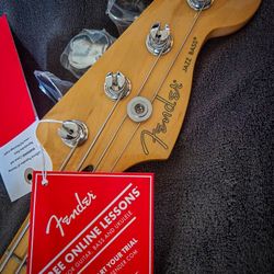 Fender player 2 modded series jazz bass new maple fingerboard 3 color sunburst 4 string guitar